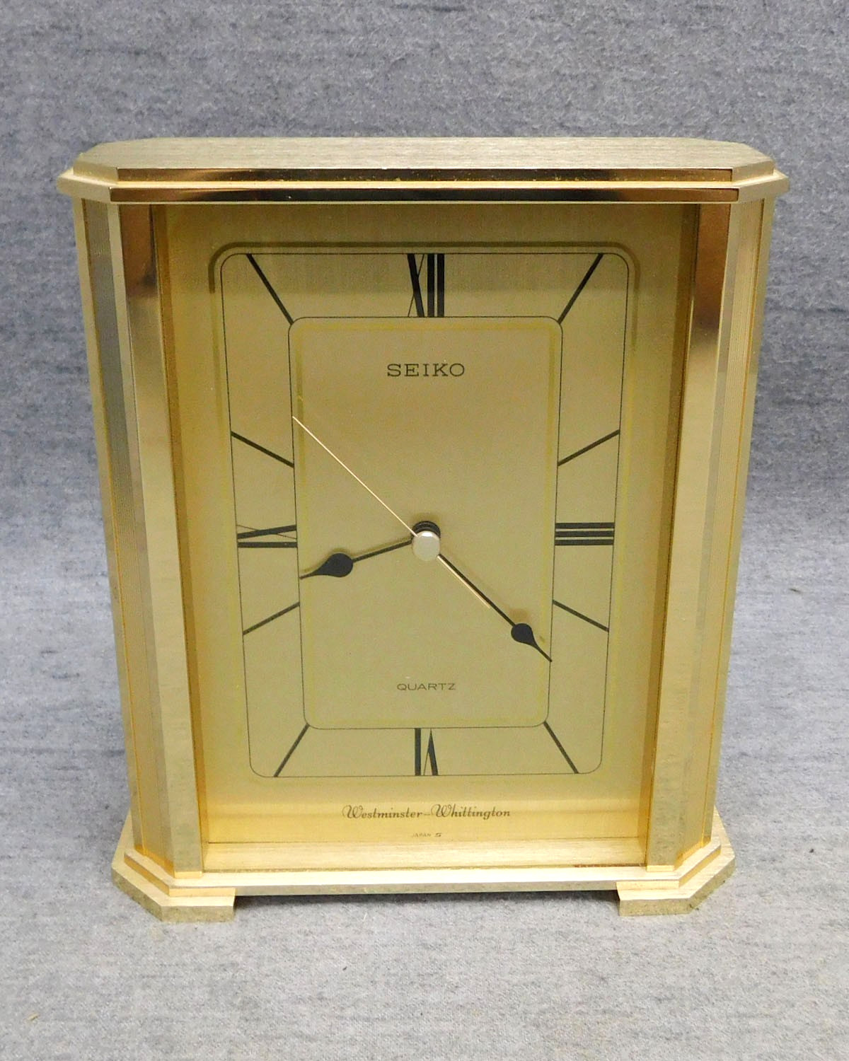 Seiko QGZ408G Westminster & Whittington Chimes Brass Clock Working Used Japan