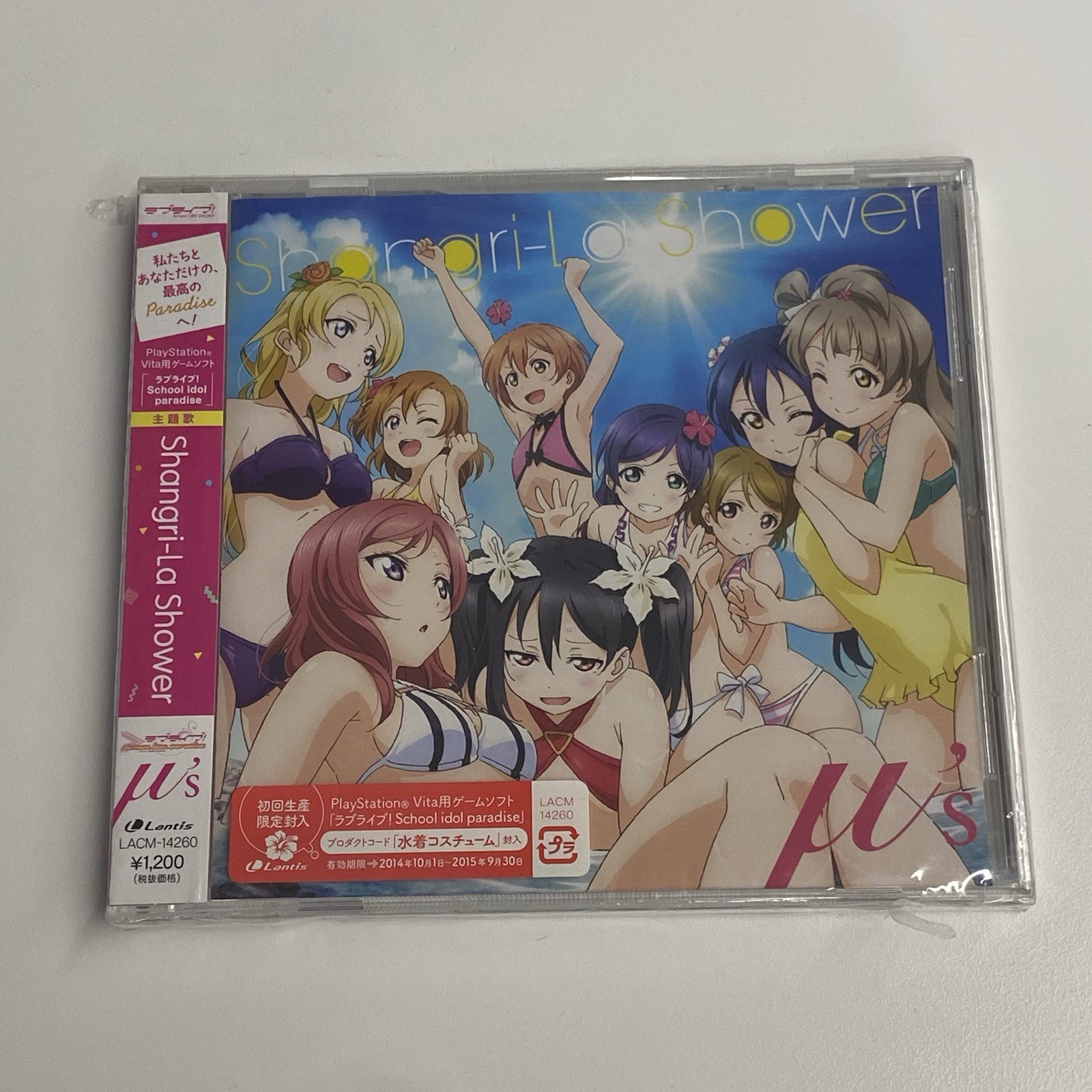 Love Live μ’s Shangri-La Shower CD OBI Japan LACM-14260 School Idol Paradise