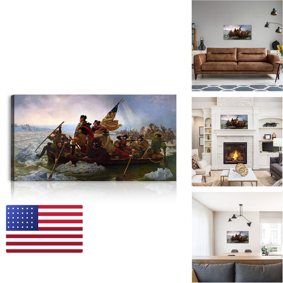 A&T ARTWORK Washington Crossing the Delaware 1851 by Emanuel Leutze Giclee A&T ARTWORK Washington Crossing the Delaware 1851 by Emanuel Leutze Giclee
