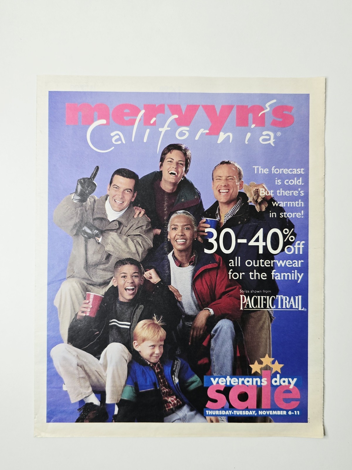1997 Mervyn's California Veterans Day Outerwear Circular 12 Pages Vintage Levis