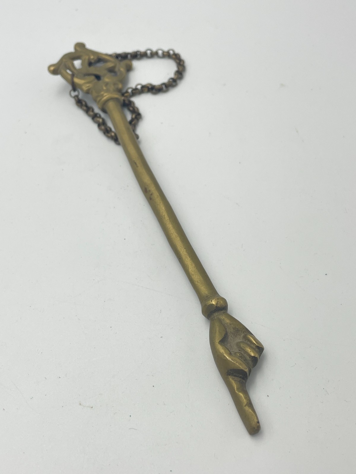 Antique Large Rare Judaica Jewish hand Bronze Torah pointer 