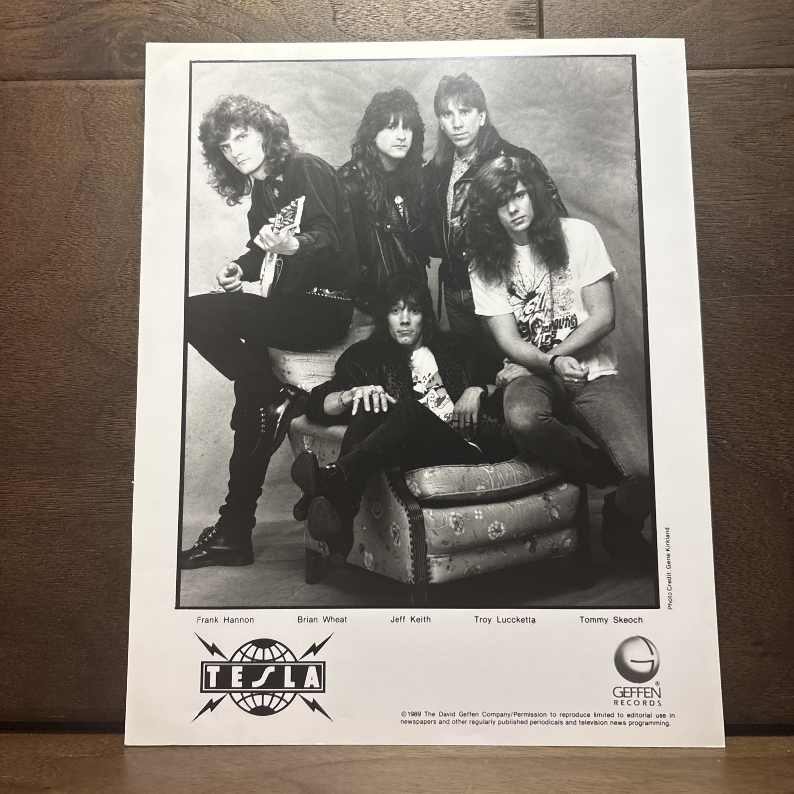 1989 Press Photo Tesla, Music Group