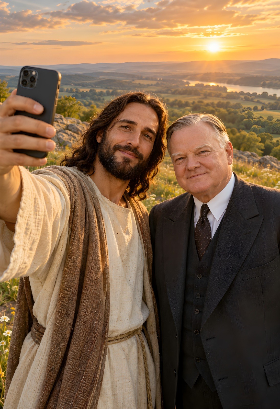 Jesus and Herbert Hoover Selfie 13