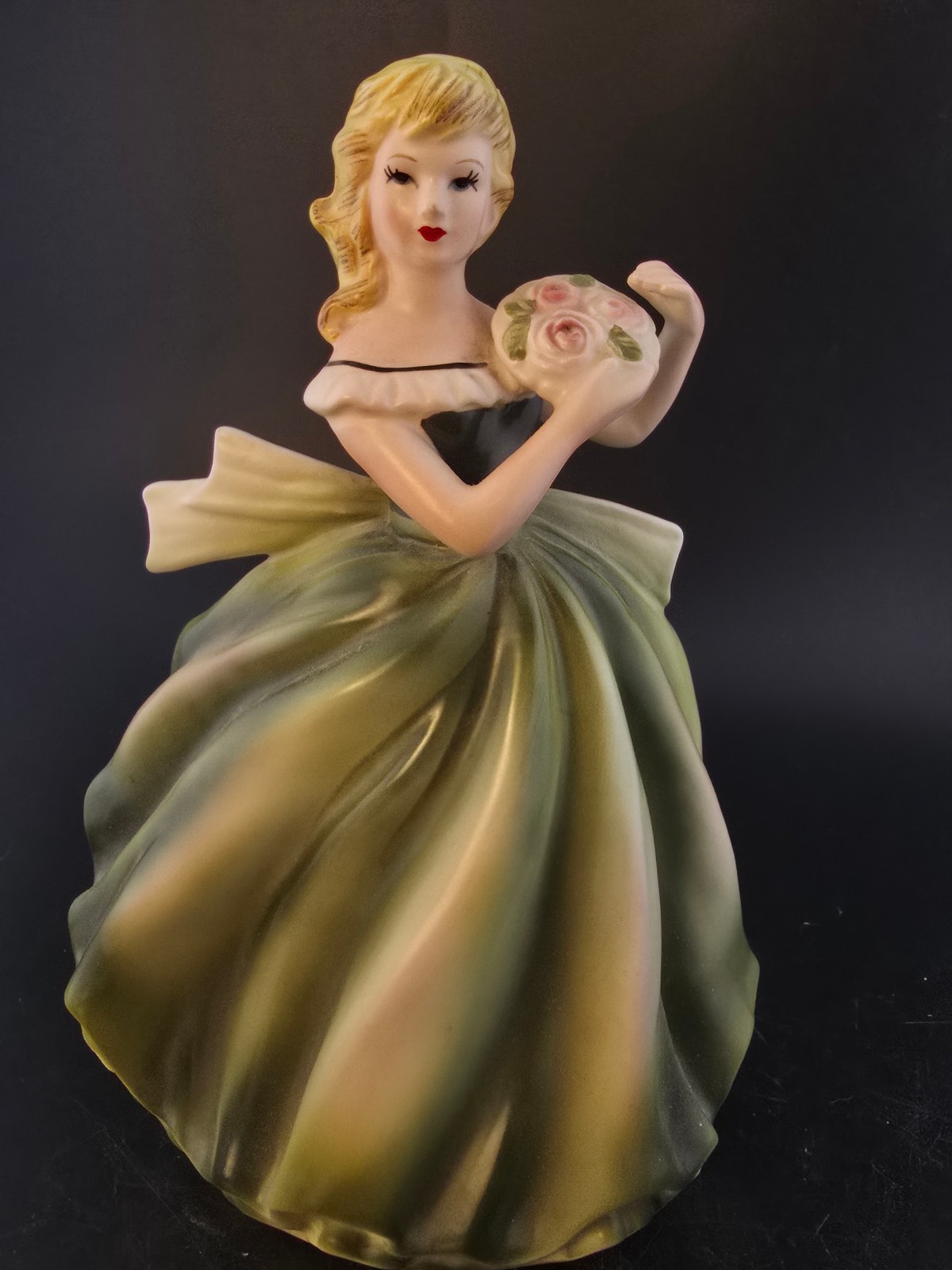 napeco c-7121 Lady in green planter nice vintage8