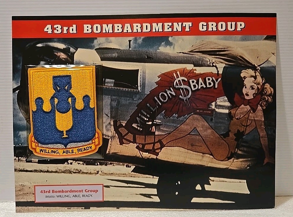 WWII Emblems Of Air War Patch 43rd Bombardment Group 