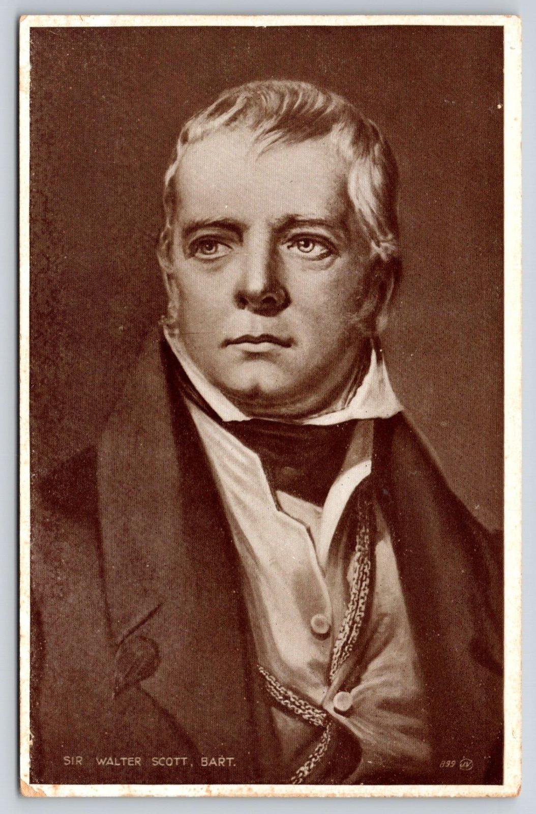 Sir Walter Scott Portrait Scottish Historian Writer Poet Playwright Postcard UNP Sir Walter Scott Portrait Scottish Historian Writer Poet Playwright Postcard UNP