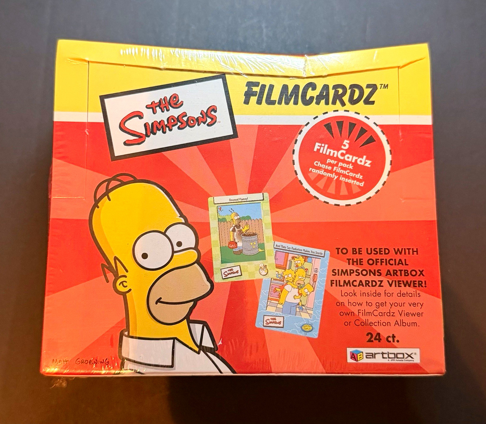 Artbox The Simpsons FilmCardz Sealed Trading Card Box 24 ct 2003 Chase