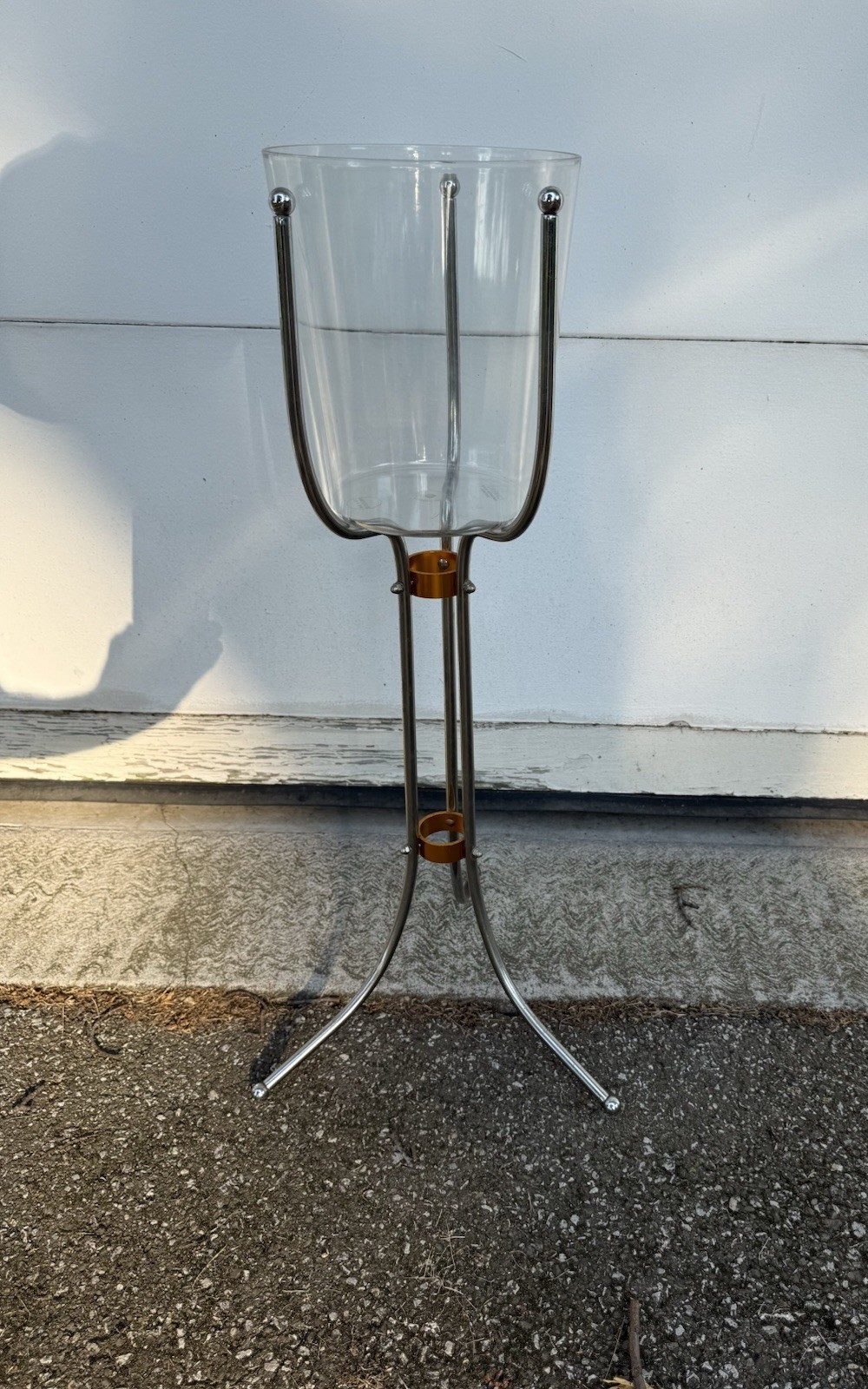 Vintage CAMBRO MCM Ice Bucket Stand Acrylic Metal
