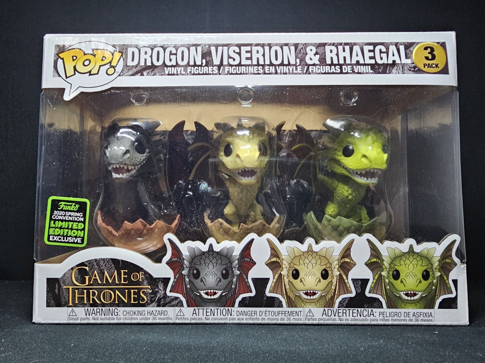 Funko Pop Vinyl: Game of Thrones - Drogon, Viserion, & Rhaegal- 3 Pack - Barnes Funko Pop Vinyl: Game of Thrones - Drogon, Viserion, & Rhaegal- 3 Pack - Barnes