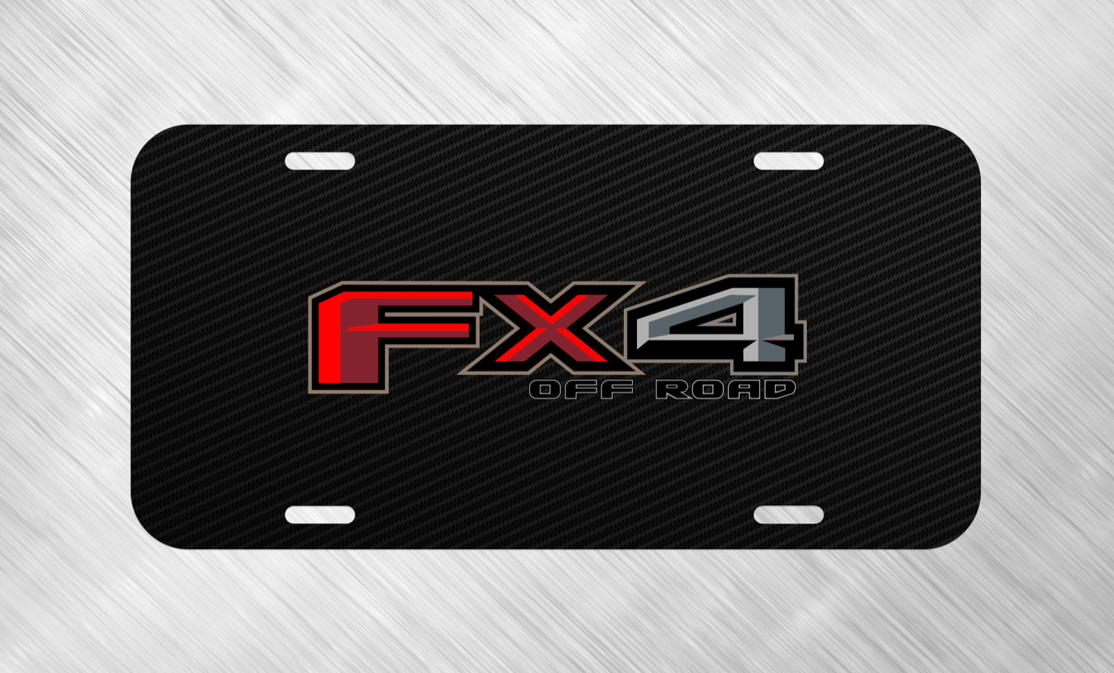 Simulated Carbon Fiber FX4 F150 Ford License Plate Auto Car Tag Simulated Carbon Fiber FX4 F150 Ford License Plate Auto Car Tag