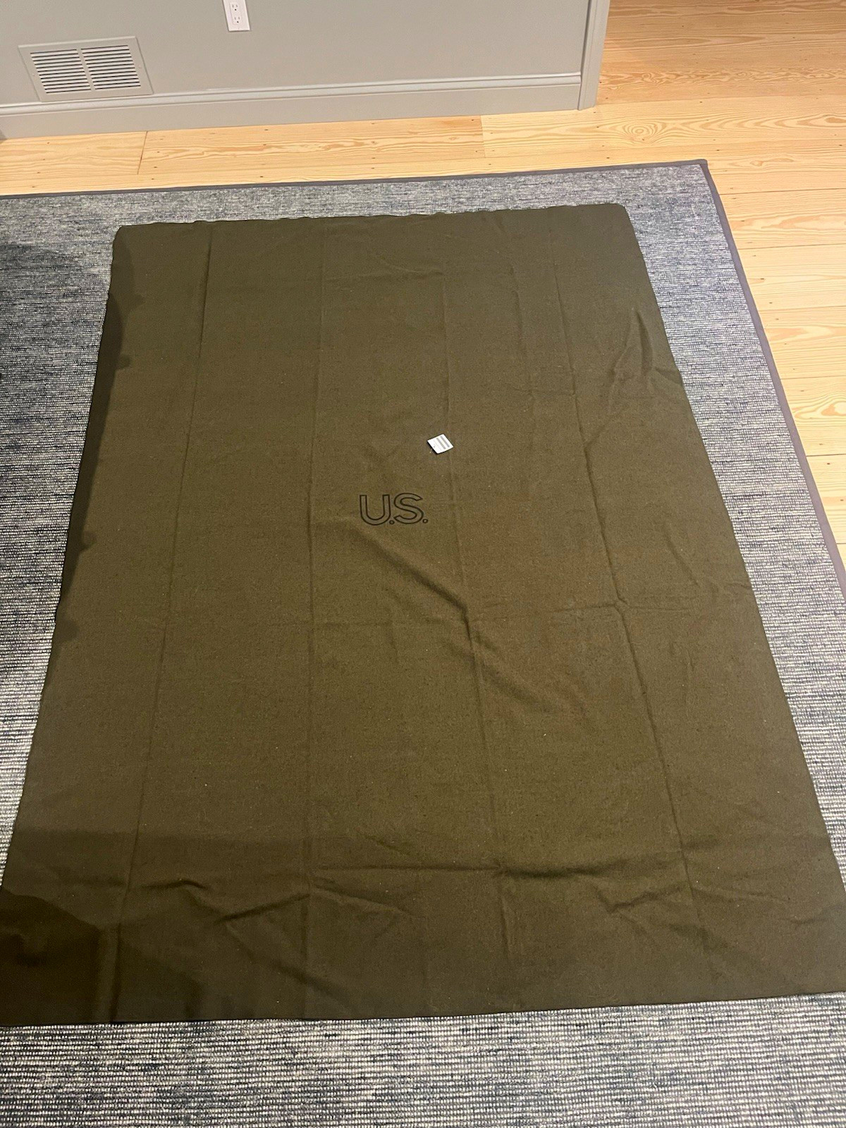 Faribault Woolen Mill Co. U.S. Army Surplus Wool Blanket Green 66x94 Made in USA