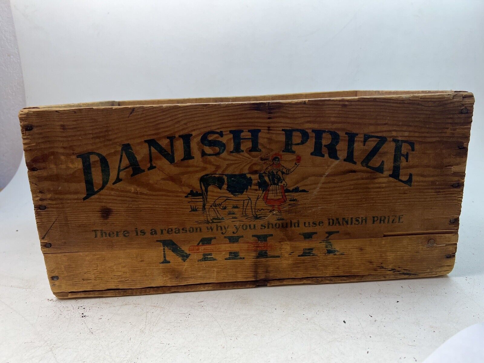 Danish Prize Milk Wooden Crate