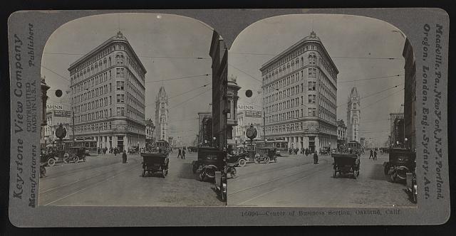 Center of business section, Oakland, California Historic Old Photo Center of business section, Oakland, California Historic Old Photo