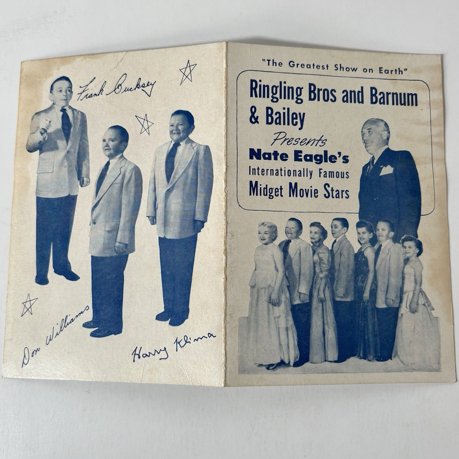 Ringling Bros Barnum Bailey Circus Vintage Advertising Midget Stars Booklet