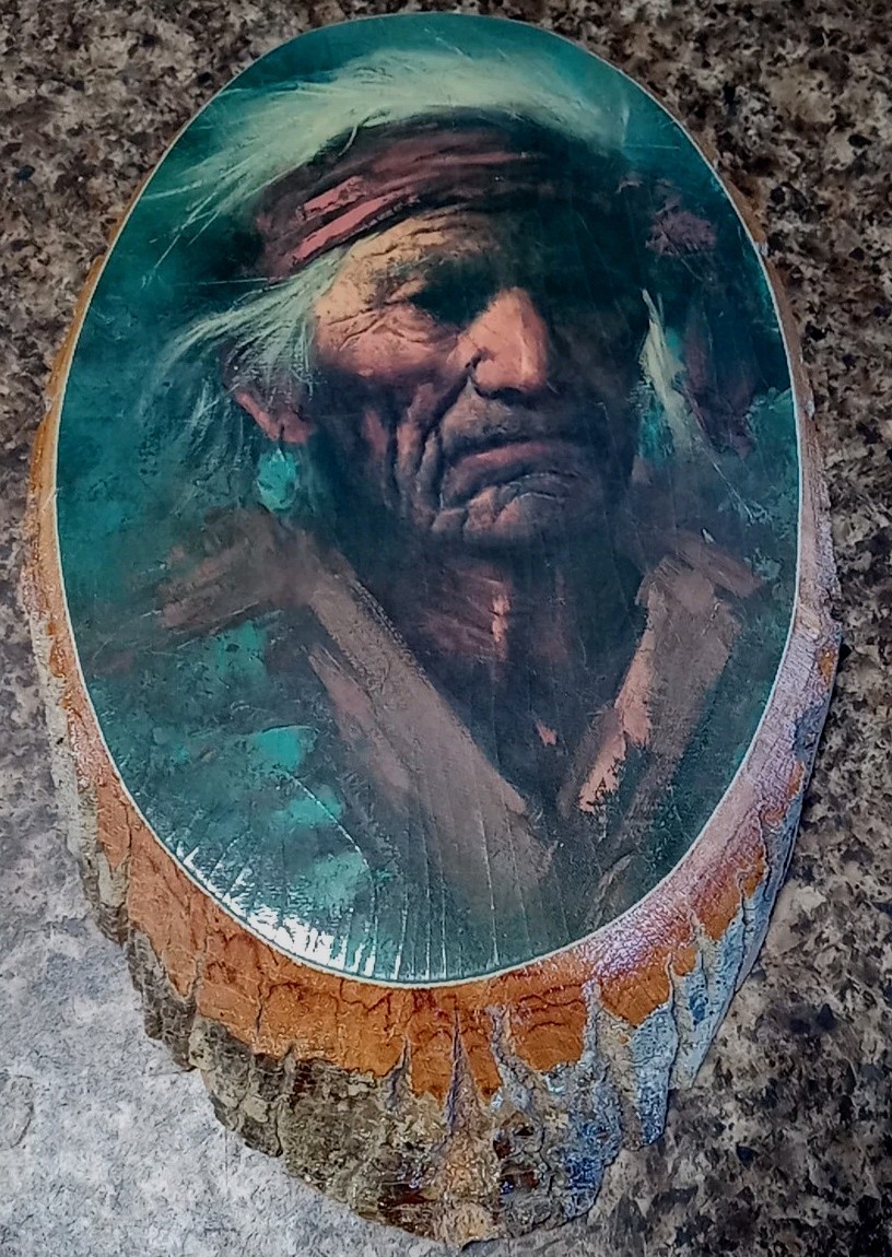 Made by the Cherokees NC Mohawk Trail Wooden Hanging Art Plaque 1987 10.5x6x2 Made by the Cherokees NC Mohawk Trail Wooden Hanging Art Plaque 1987 10.5x6x2
