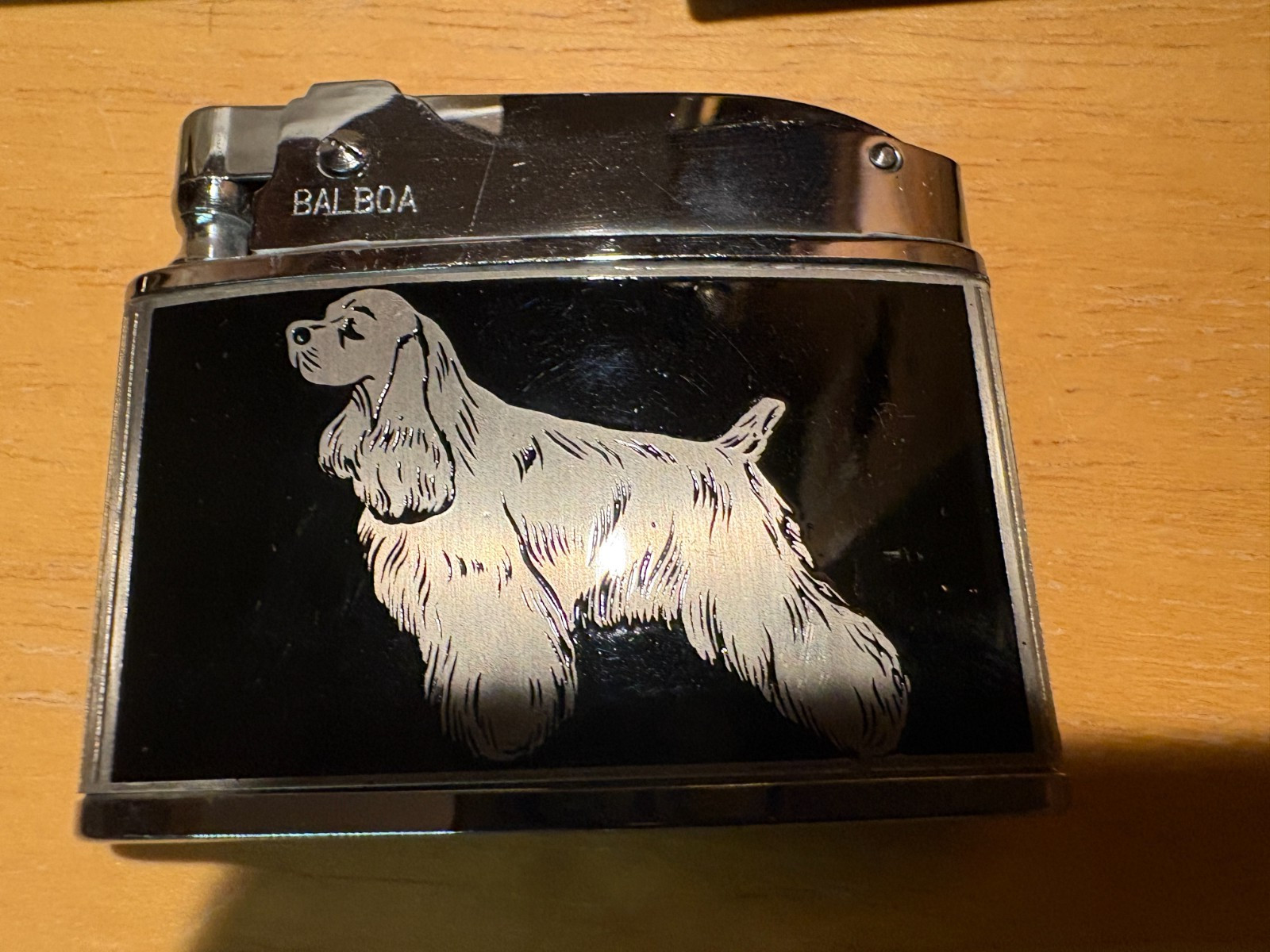 Vintage Wellington Balboa Cigarette Lighter Advertising Orient Cocker Spaniels Vintage Wellington Balboa Cigarette Lighter Advertising Orient Cocker Spaniels