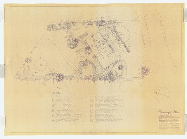 Photo:Hollin Hills VA 1950s Christopher Morrow Planting Landscape Plan