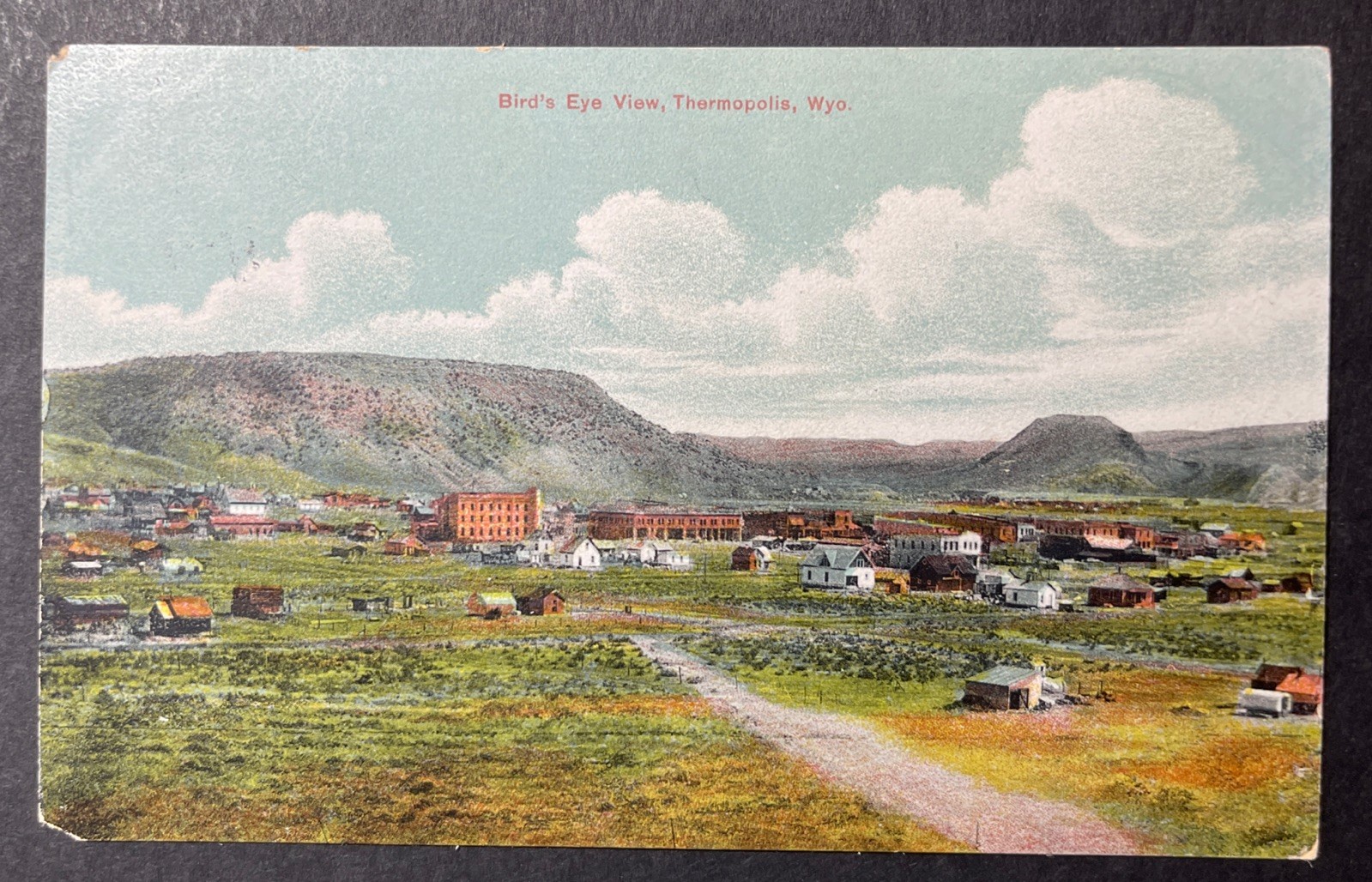 Bird's Eye View Thermopolis Wyoming printed 1910