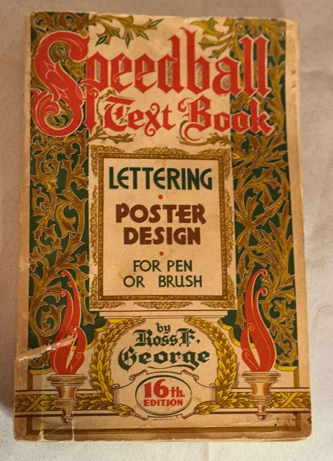 1952 SPEEDBALL TEXT, LETTERING AND POSTER DESIGN BOOK For Pen & Brush, VTG, GUC 1952 SPEEDBALL TEXT, LETTERING AND POSTER DESIGN BOOK For Pen & Brush, VTG, GUC