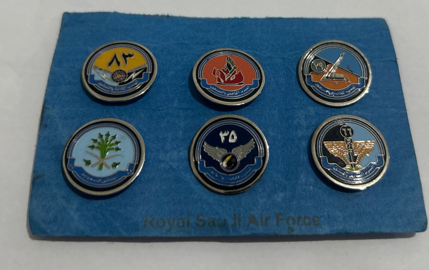 Royal Saudi Air Force RSAAF Military Pin Badge Set of 6 – Vintage Saudi Arabia