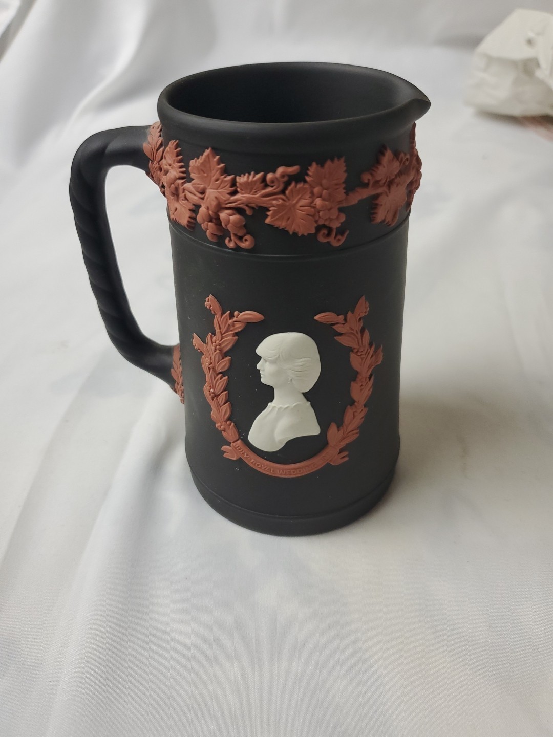 Wedgwood Tri-Colour Jasperware Jug 1981 Royal Wedding Basalt Trojan Limited Ed