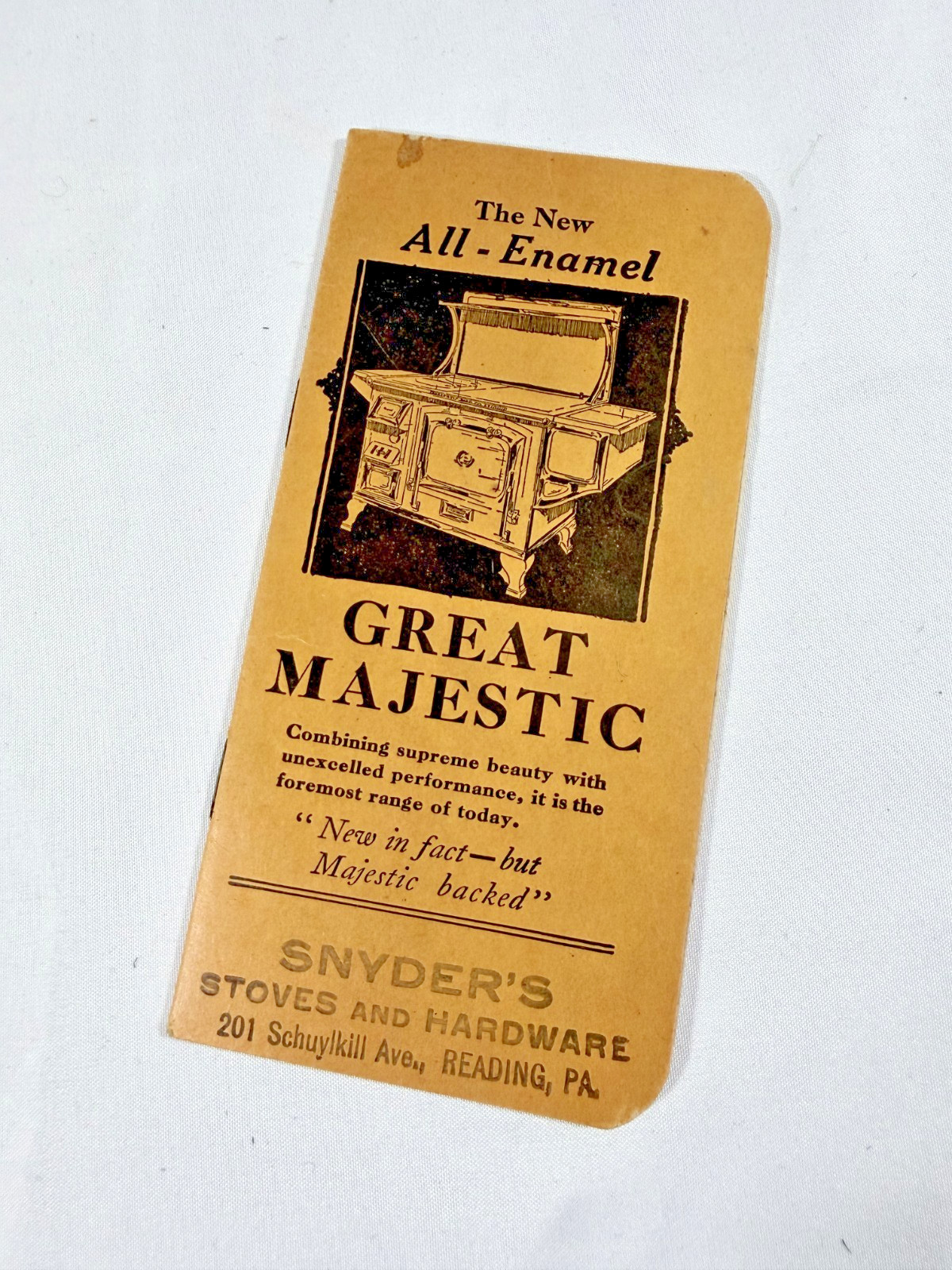 Vtg 1931 1932 Great Majestic Stove Pocket Calendar Promo Memo Book Unused
