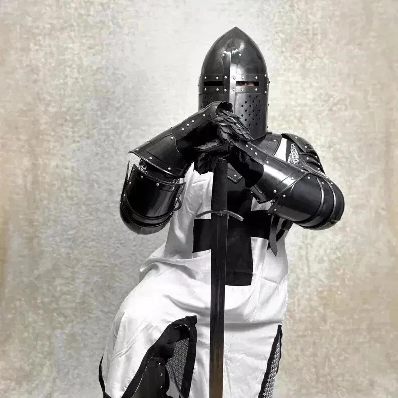 Medieval Black Templar Knight Full Body Set Armour Cosplay Halloween Suit Medieval Black Templar Knight Full Body Set Armour Cosplay Halloween Suit