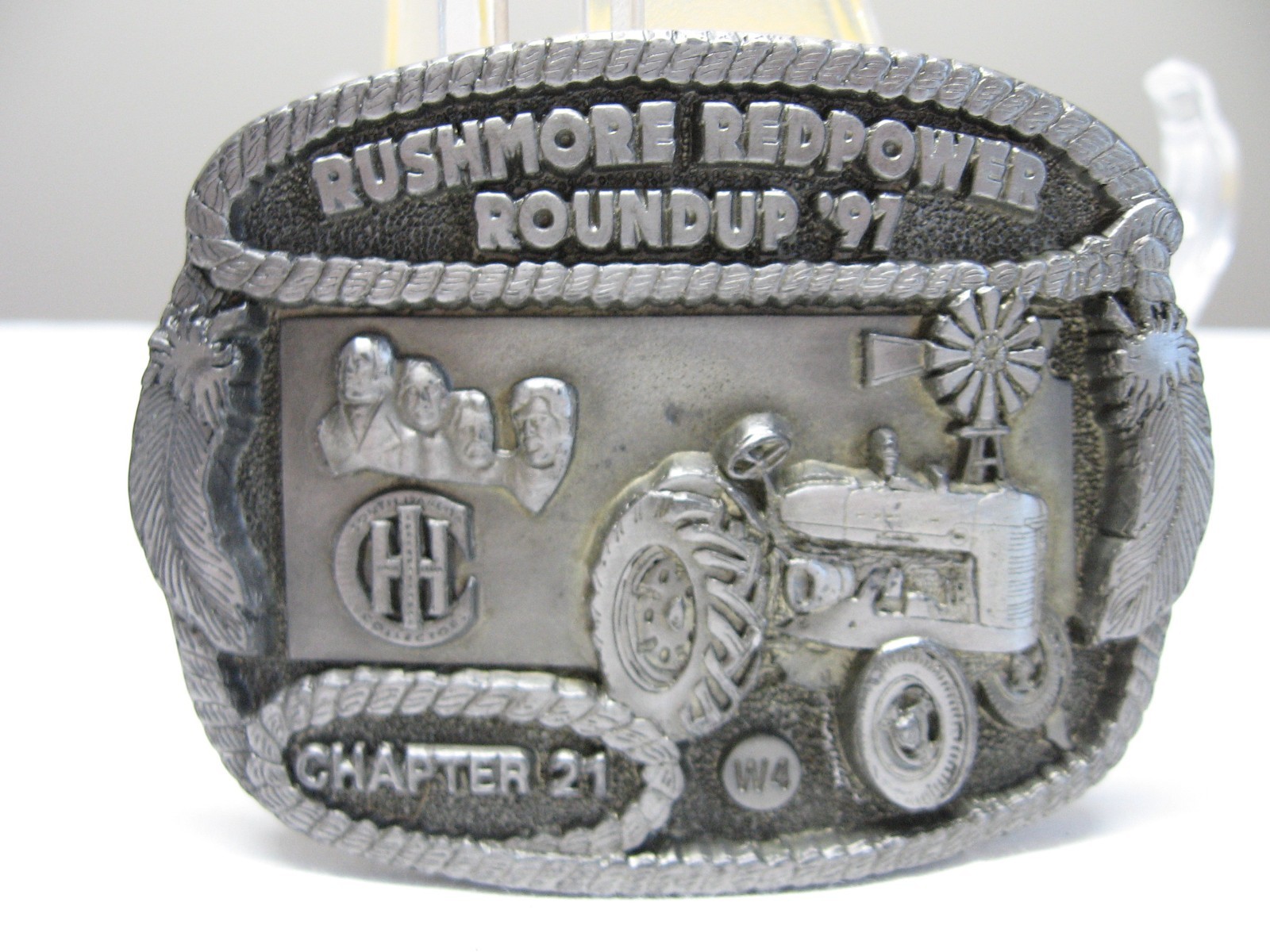 1997 Case IH International Harvester Rushmore Red Power Roundup Belt Buckle
