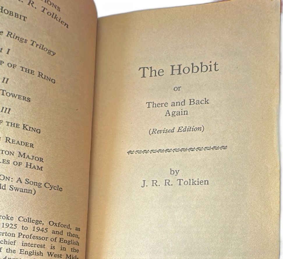The Hobbit J.R.R. Tolkien 1967 Revised Edition Paperback Houghton Mifflin The Hobbit J.R.R. Tolkien 1967 Revised Edition Paperback Houghton Mifflin