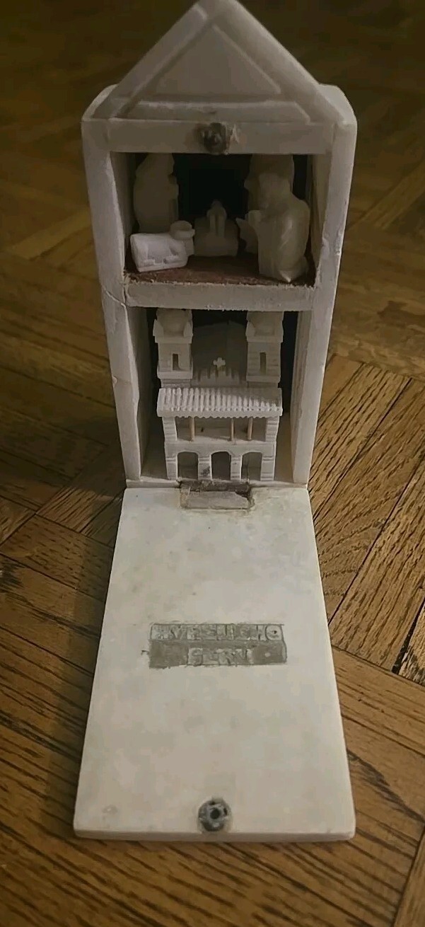 Vintage ayacucho peru Handmade Stone nativity scene With Incredible Detail