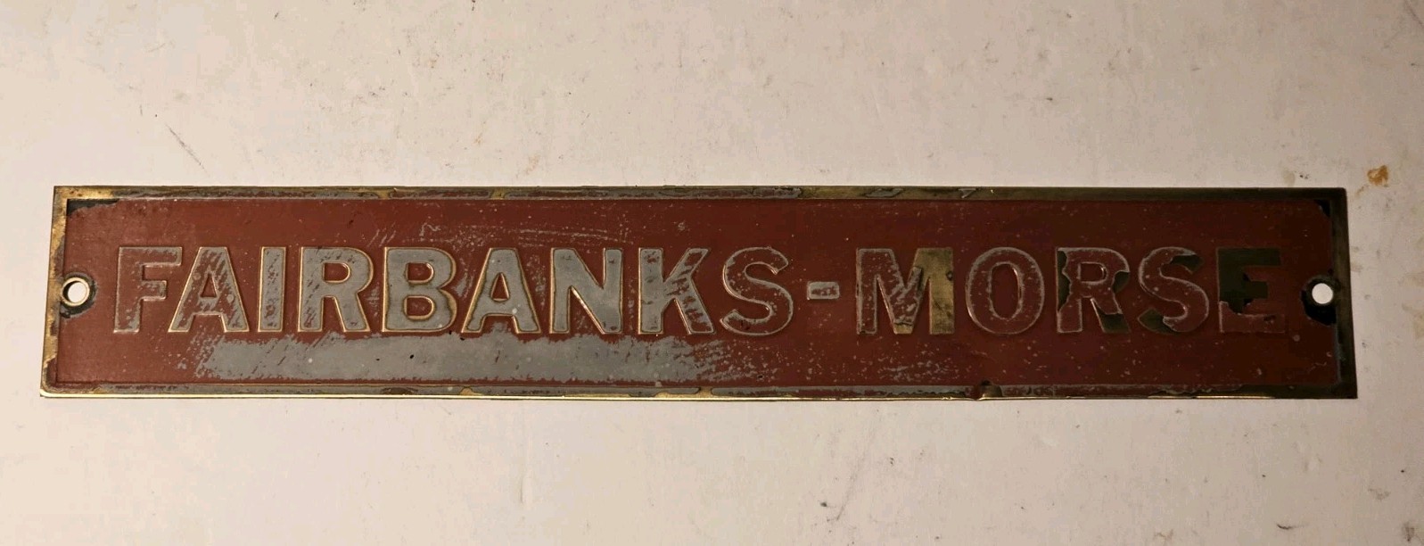 Fairbanks Morse Locomotive Diesel Engine Brass Builder\'s  Plate 