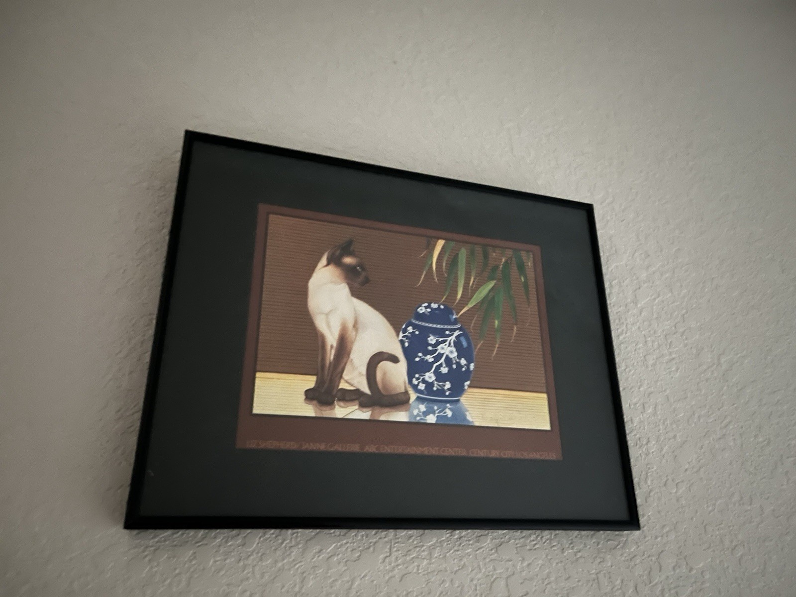 Framed Cat Art Print Wall Decor, Cat Print in Black Frame, Framed Cat Print