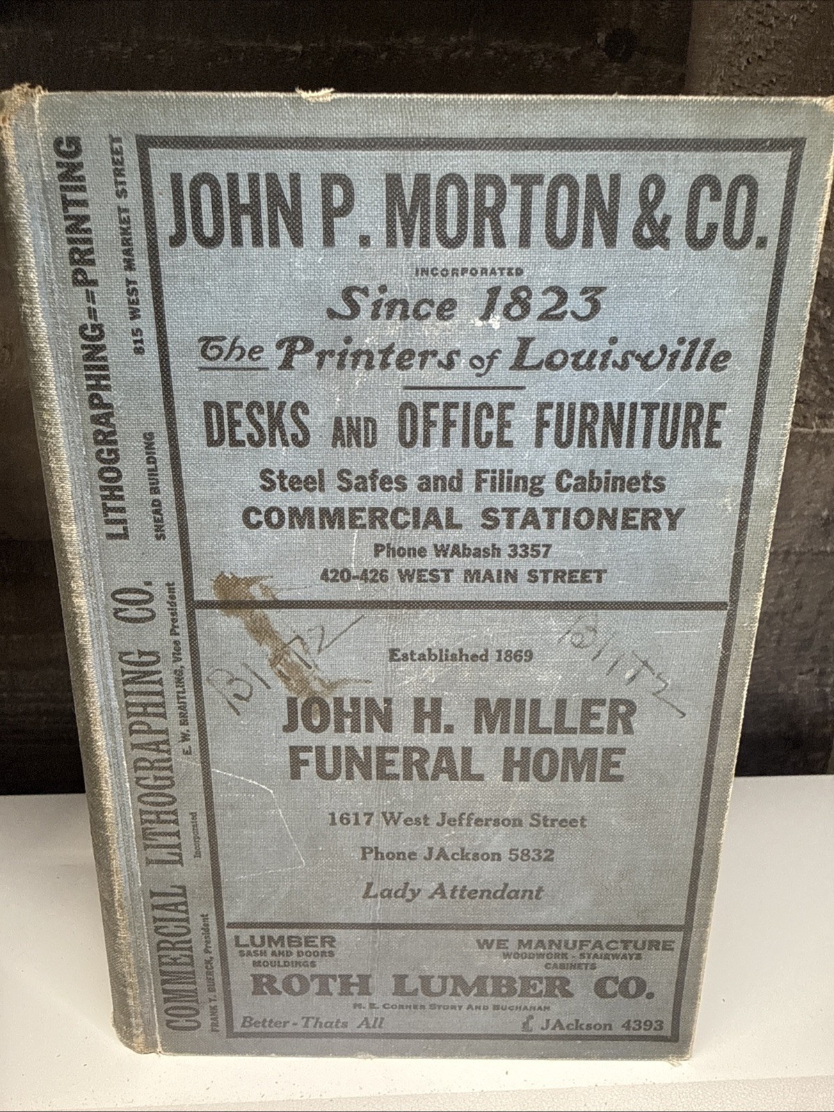 CARON'S Louisville KY DIRECTORY 1933 Massive Book Genealogy Resource History Ads CARON'S Louisville KY DIRECTORY 1933 Massive Book Genealogy Resource History Ads