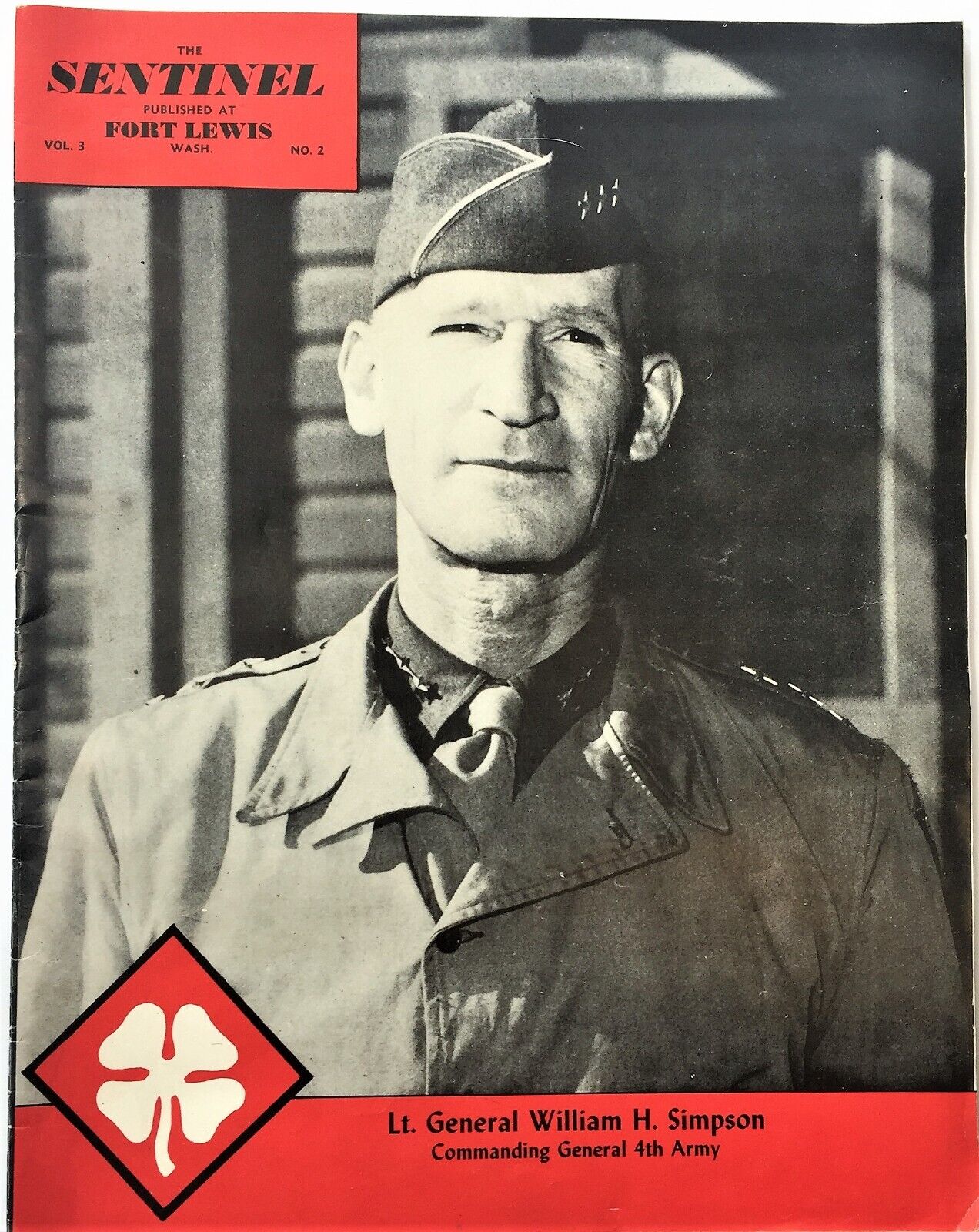 Fort Lewis Sentinel  orig WW II US Army Tacoma Washington Training Base Magazine