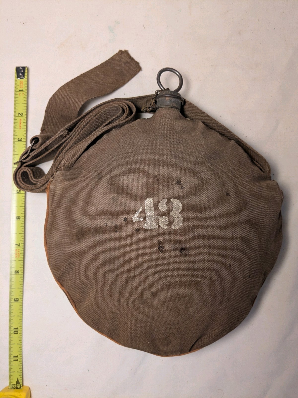 Antique Civil War to Span Am era Smoothside Canteen. Complete w/ Strap & Stopper Antique Civil War to Span Am era Smoothside Canteen. Complete w/ Strap & Stopper
