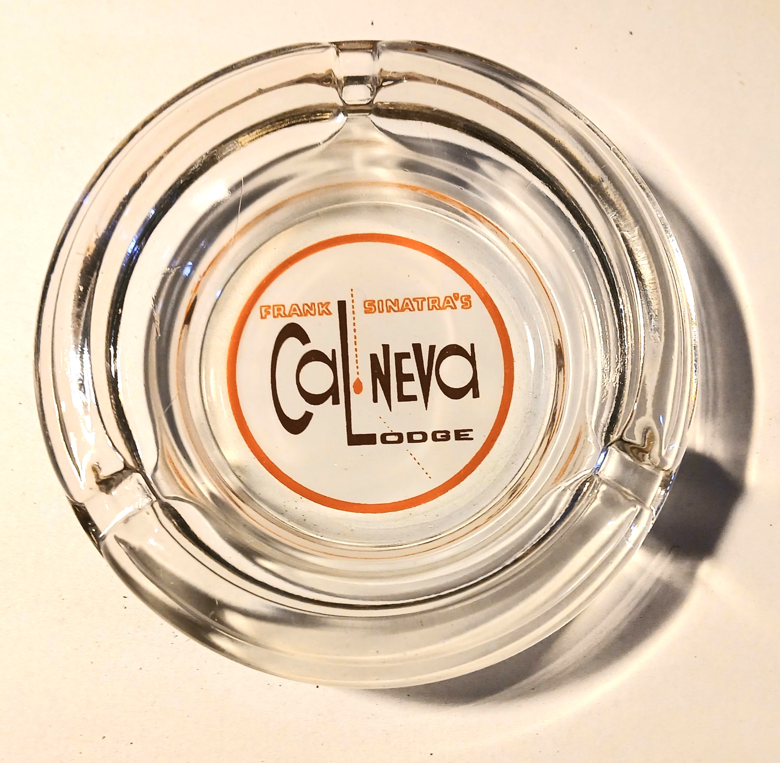 Vintage rare advertising ashtray from the famous Frank Sinatra's Cal-Neva Lodge