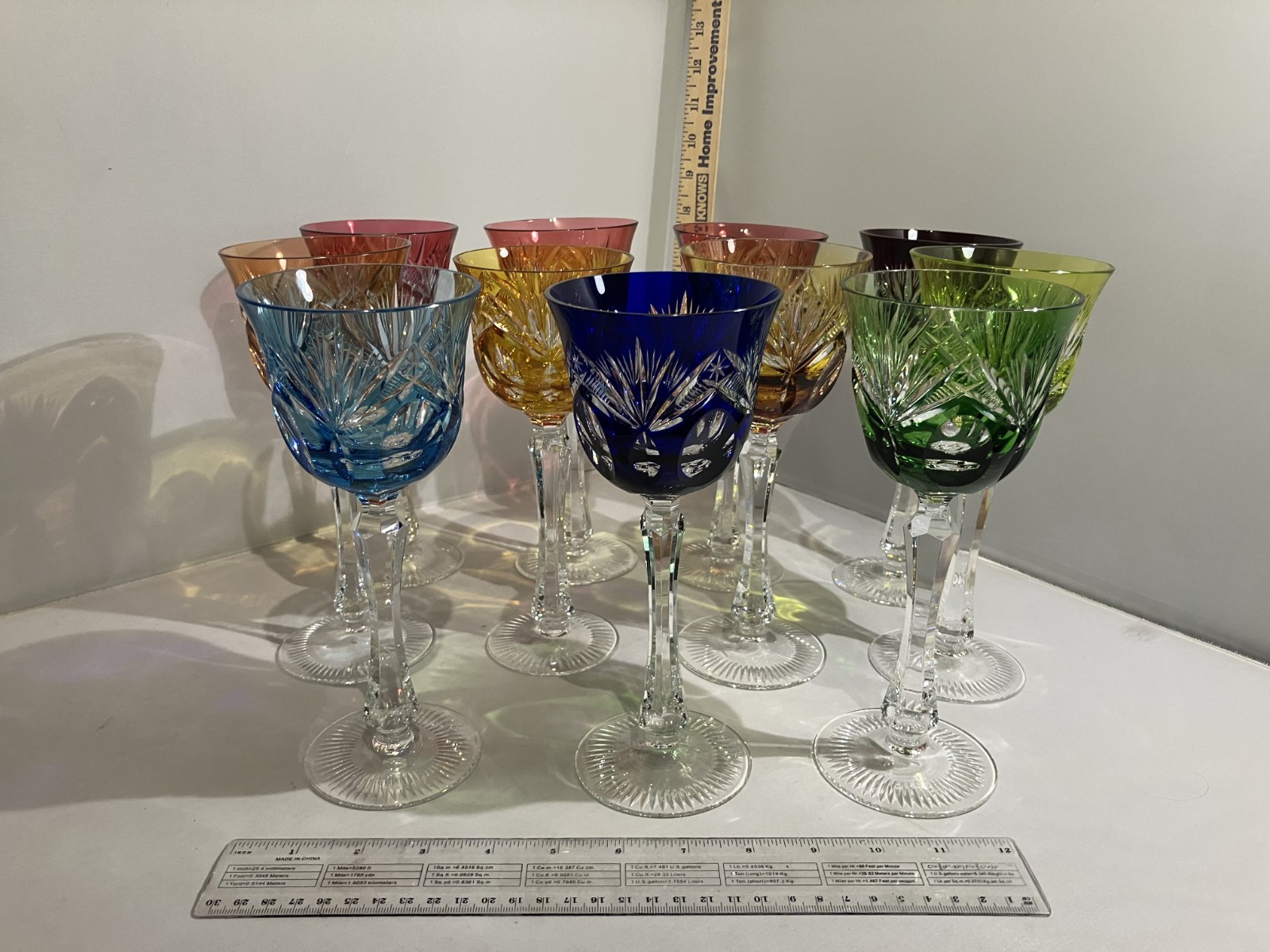 Set if 11 water/wine glasses
