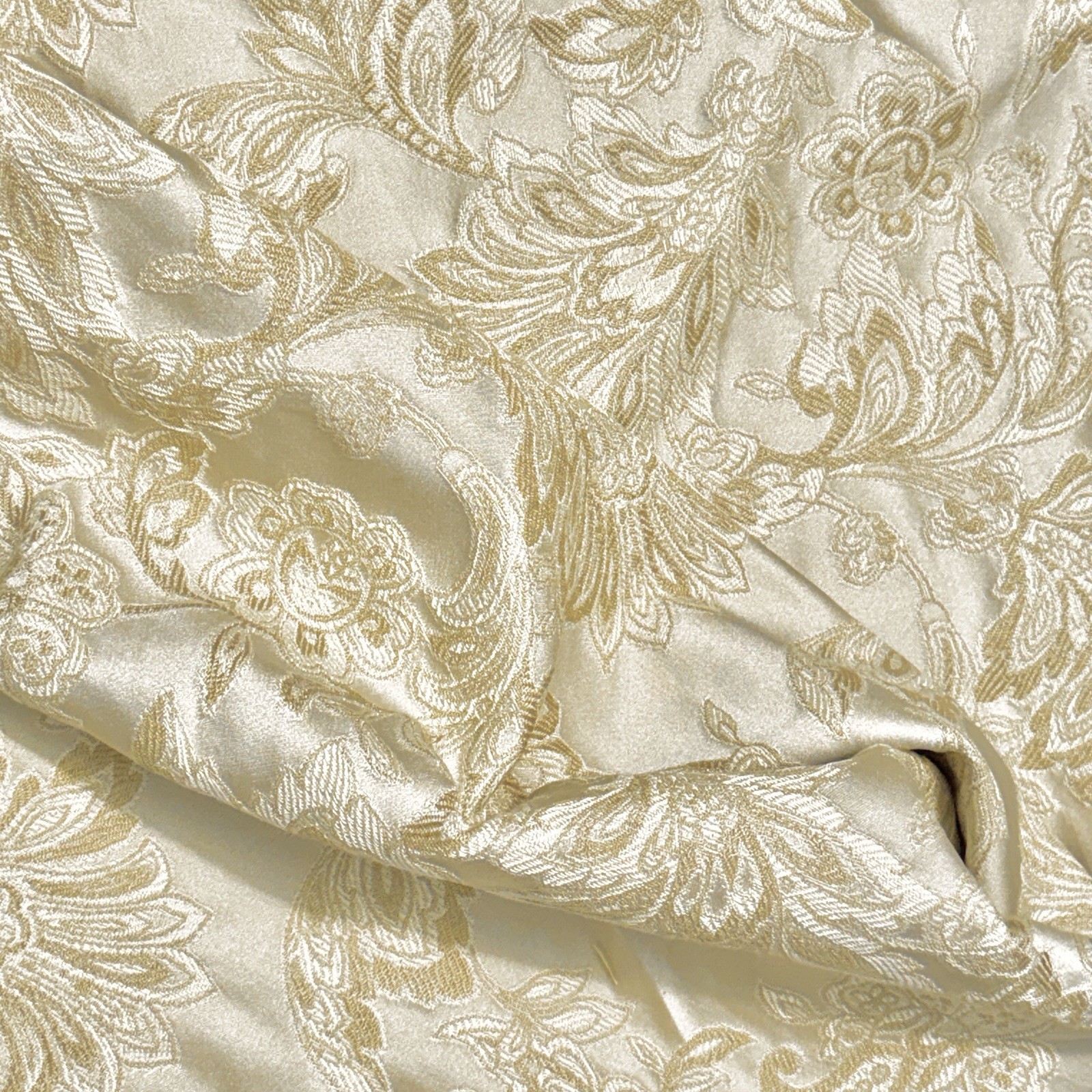 VTG French Ivory Baroque Damask Brocade Fabric Floral Upholstery 3yd VTG French Ivory Baroque Damask Brocade Fabric Floral Upholstery 3yd