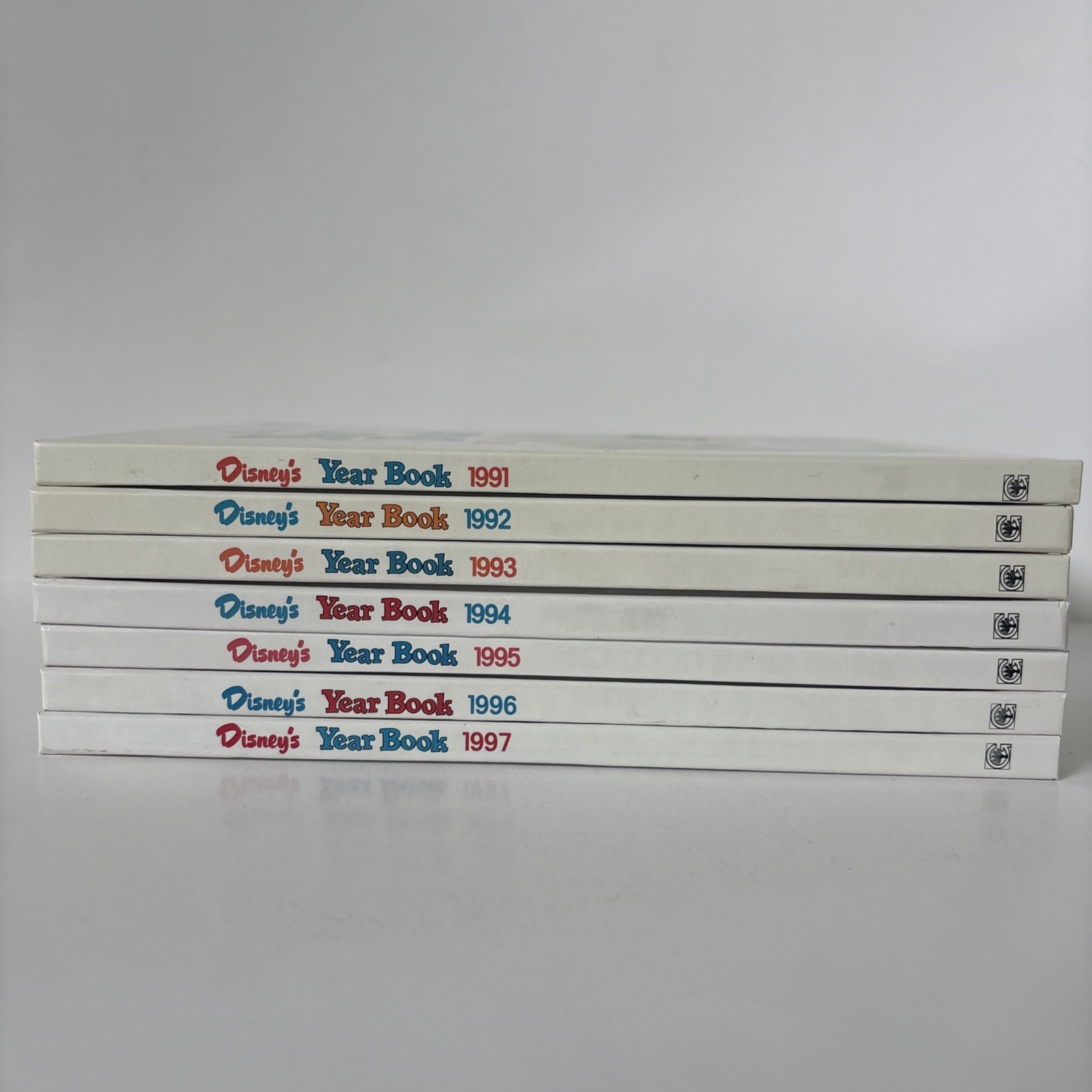 Disney\'s Year Books 1991-1997 Lot of 7 Wonderful World of Reading Hardcover