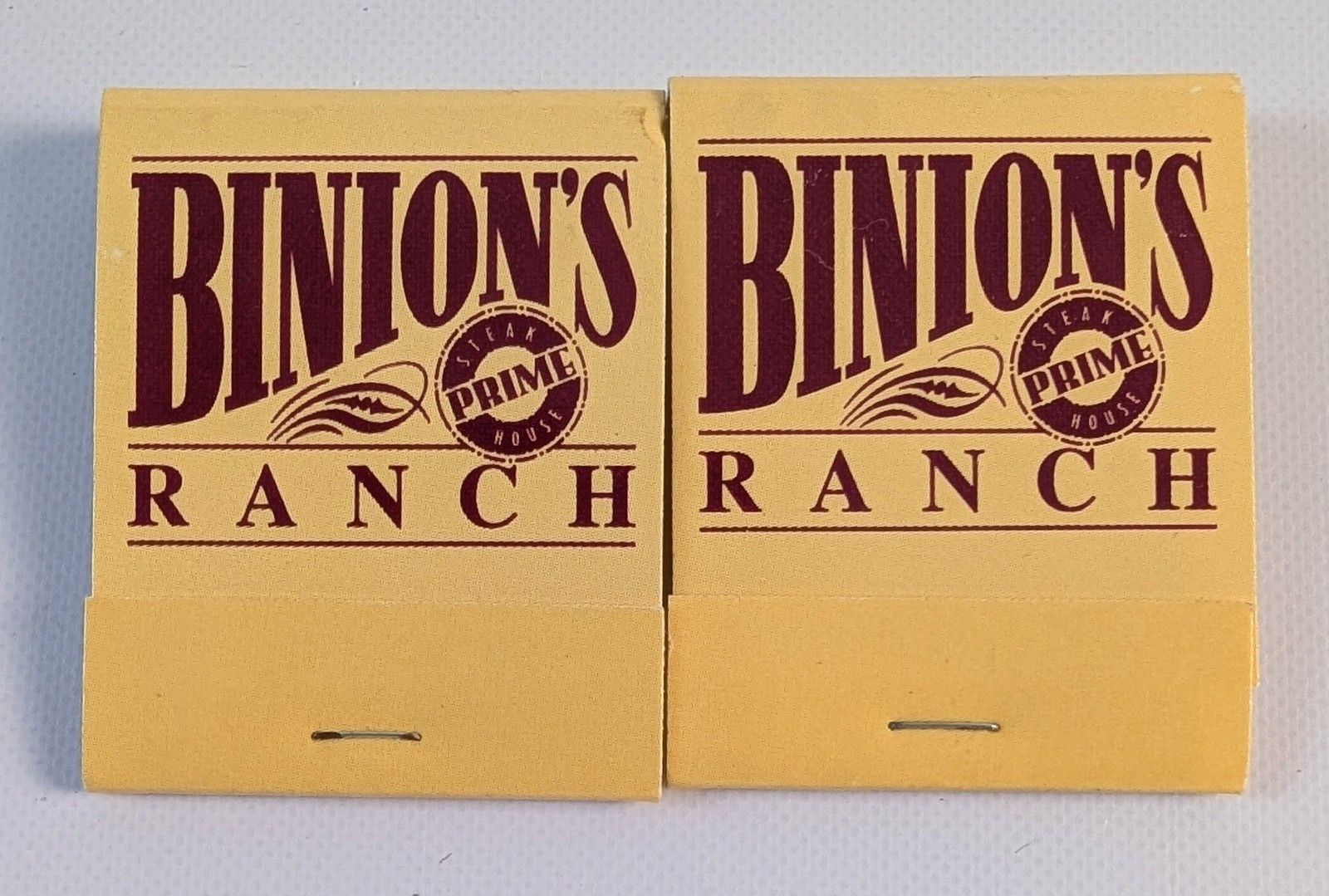 2 Vintage Binion\'s Horseshoe Las Vegas Casino Matches Matchbooks Ranch Steak