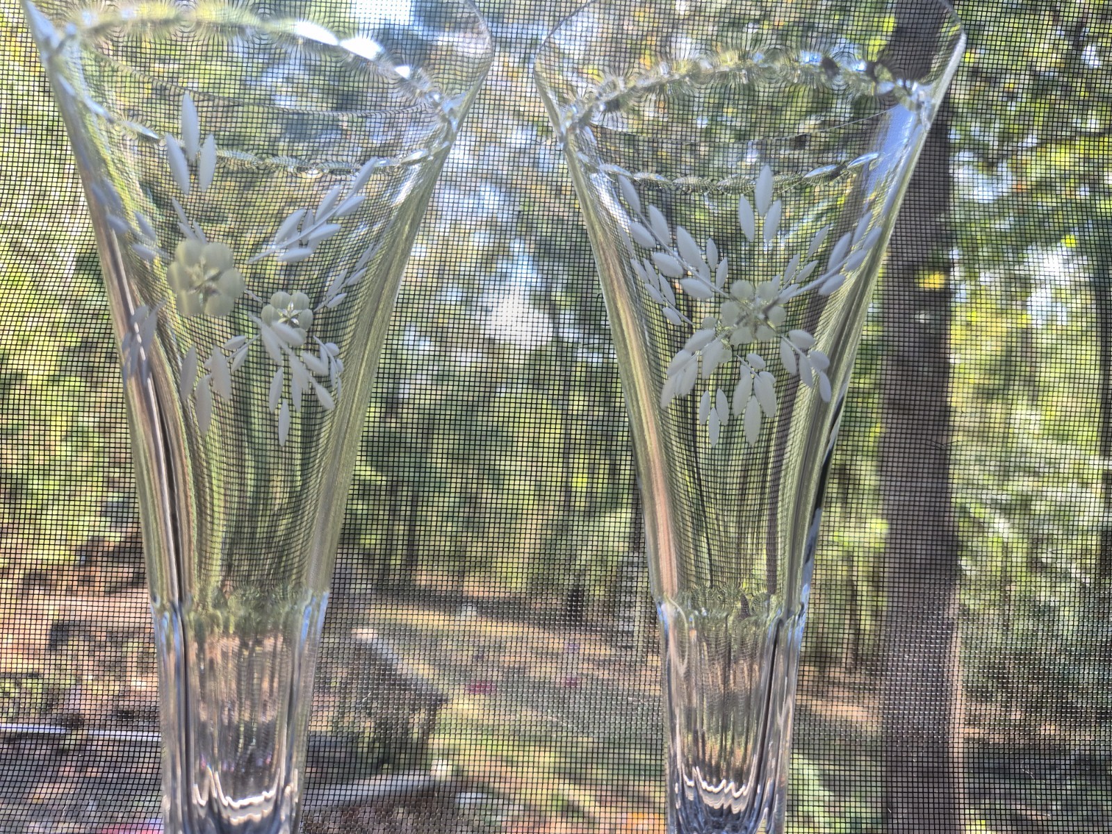 Gorham Crystal Chantilly Etched Vintage Champagne Flute 6058747