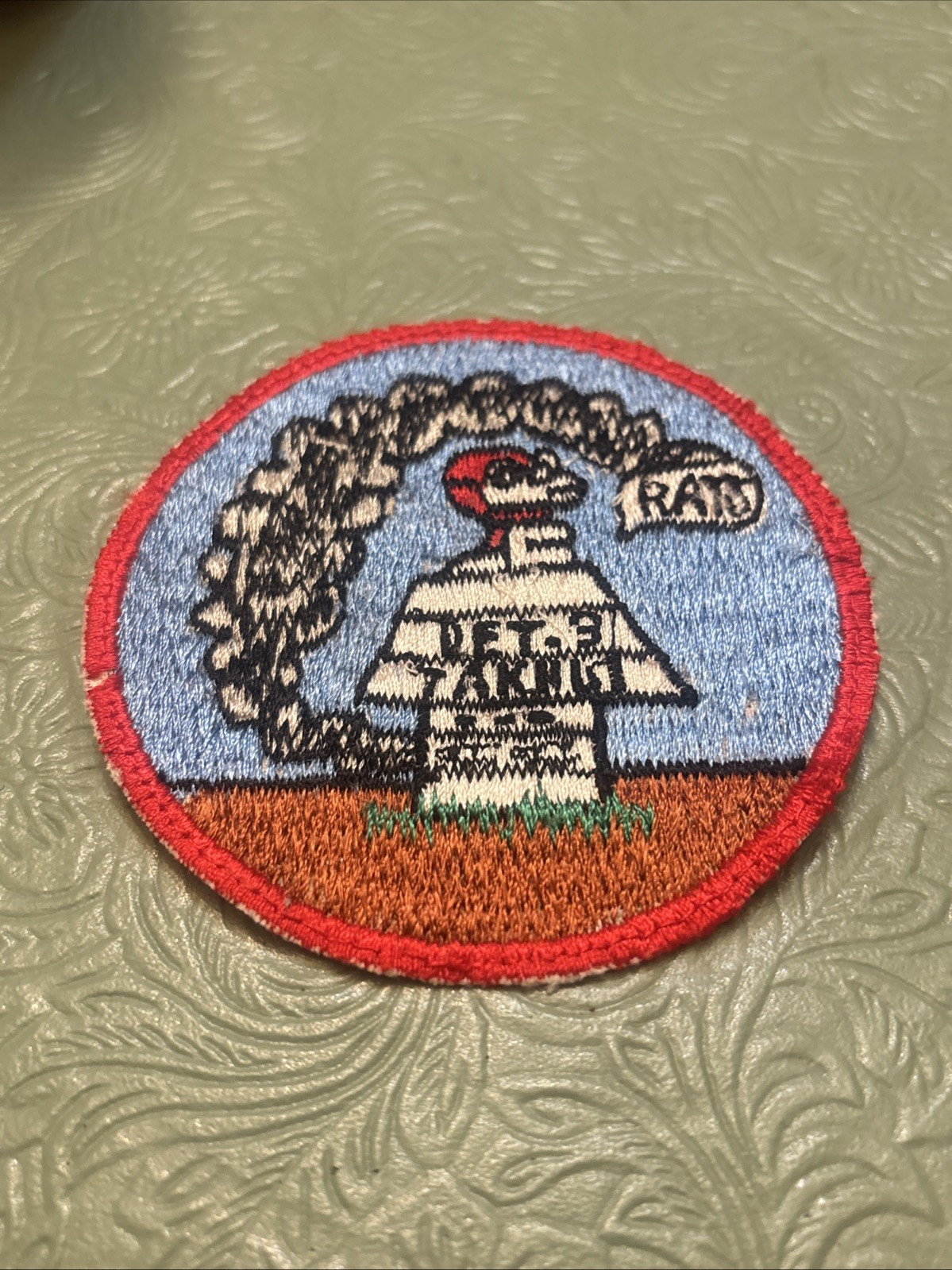 Vietnam War US Air Force Pilot Det-3 Takhli Snoopy Theatre Made Patch RATT Rare