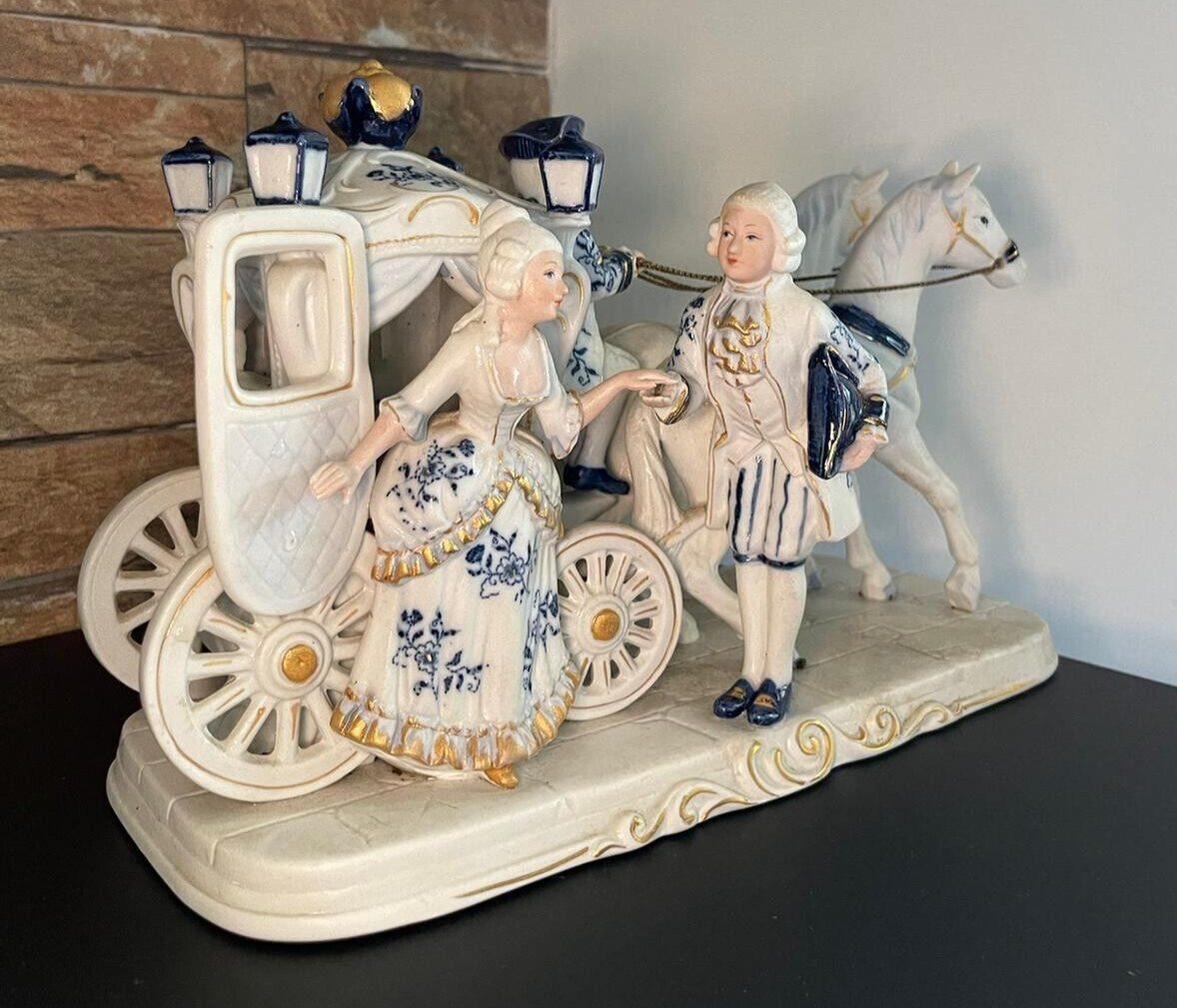 Vintage Grafenthal GDR German porcelain sculpture Carriage princess HandPainted⭐