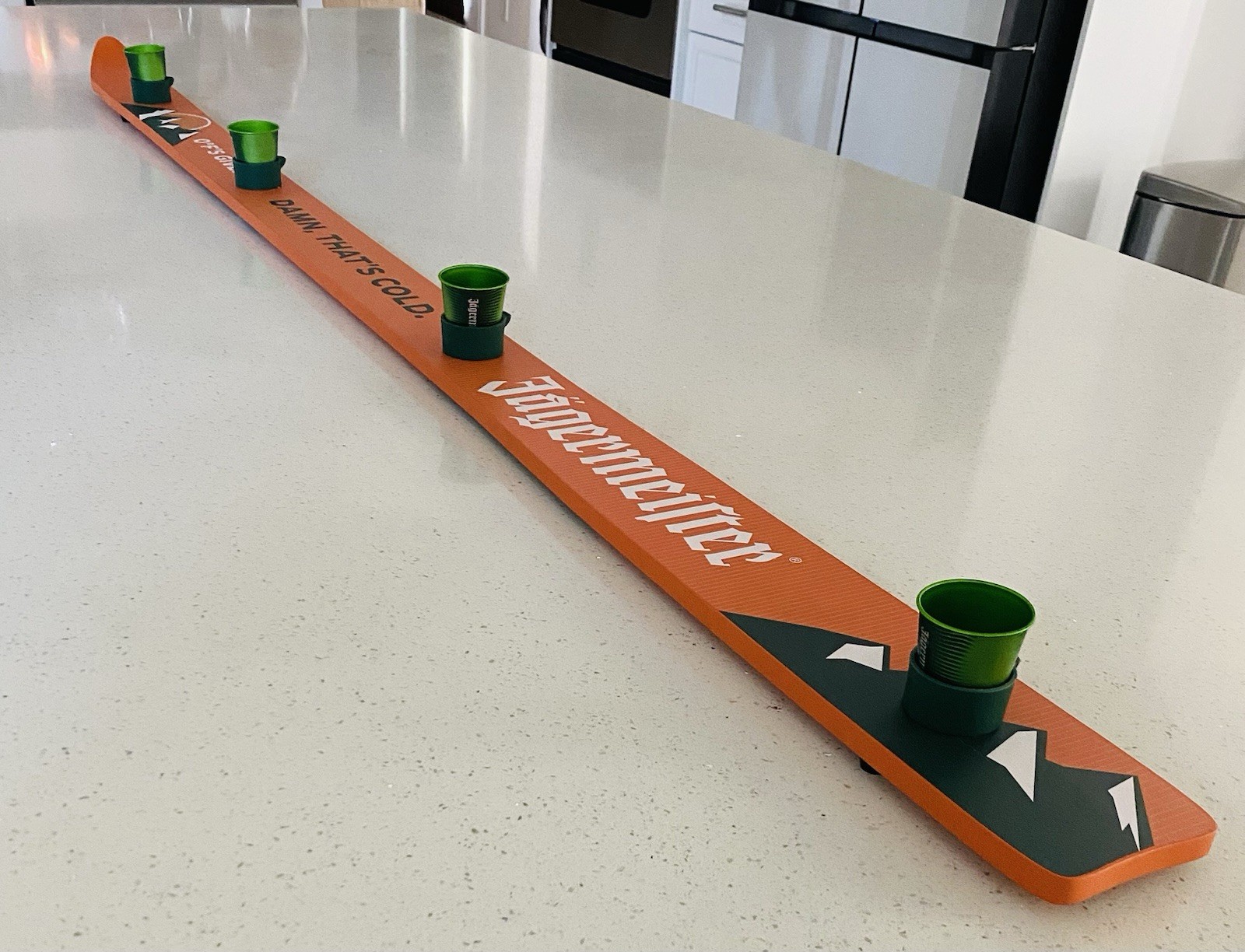 Jagermeister LTD Edition Shot Ski w/ 50 Aluminum Glasses New In Box 64” Long Jagermeister LTD Edition Shot Ski w/ 50 Aluminum Glasses New In Box 64” Long
