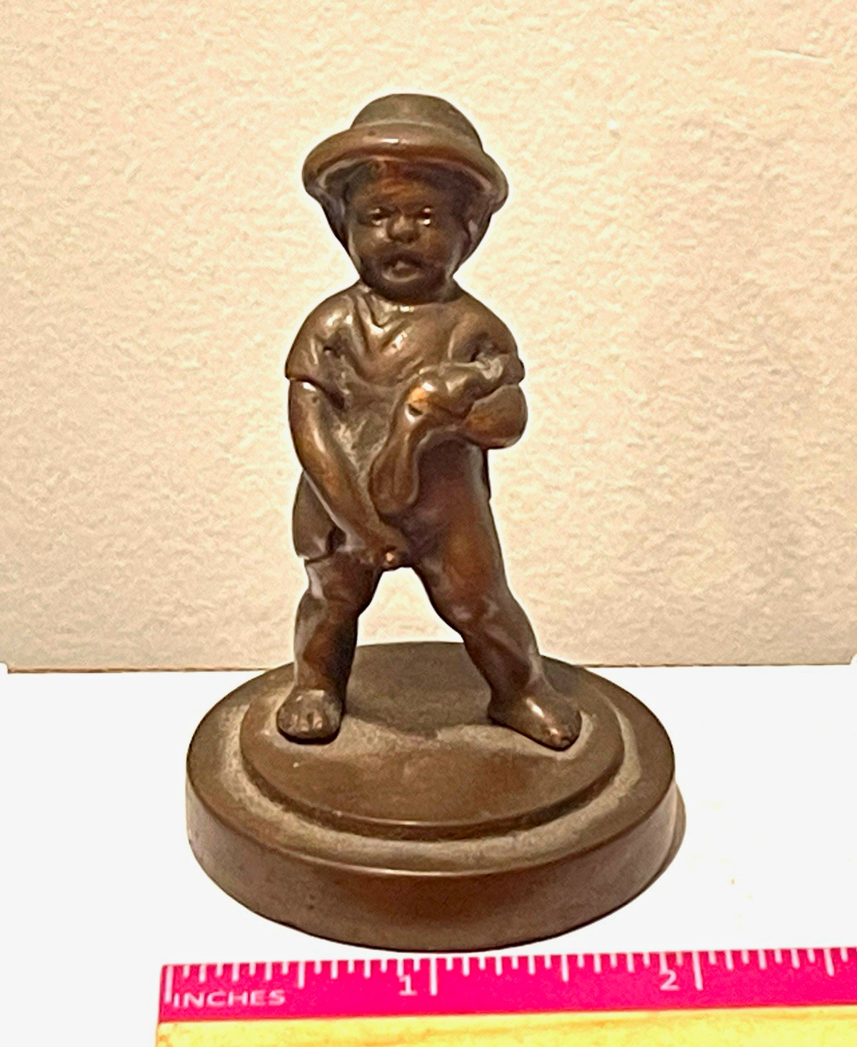 Vintage Solid Brass Manneken Pis Figurine Urinating Boy Brussels Souvenir 224g Vintage Solid Brass Manneken Pis Figurine Urinating Boy Brussels Souvenir 224g