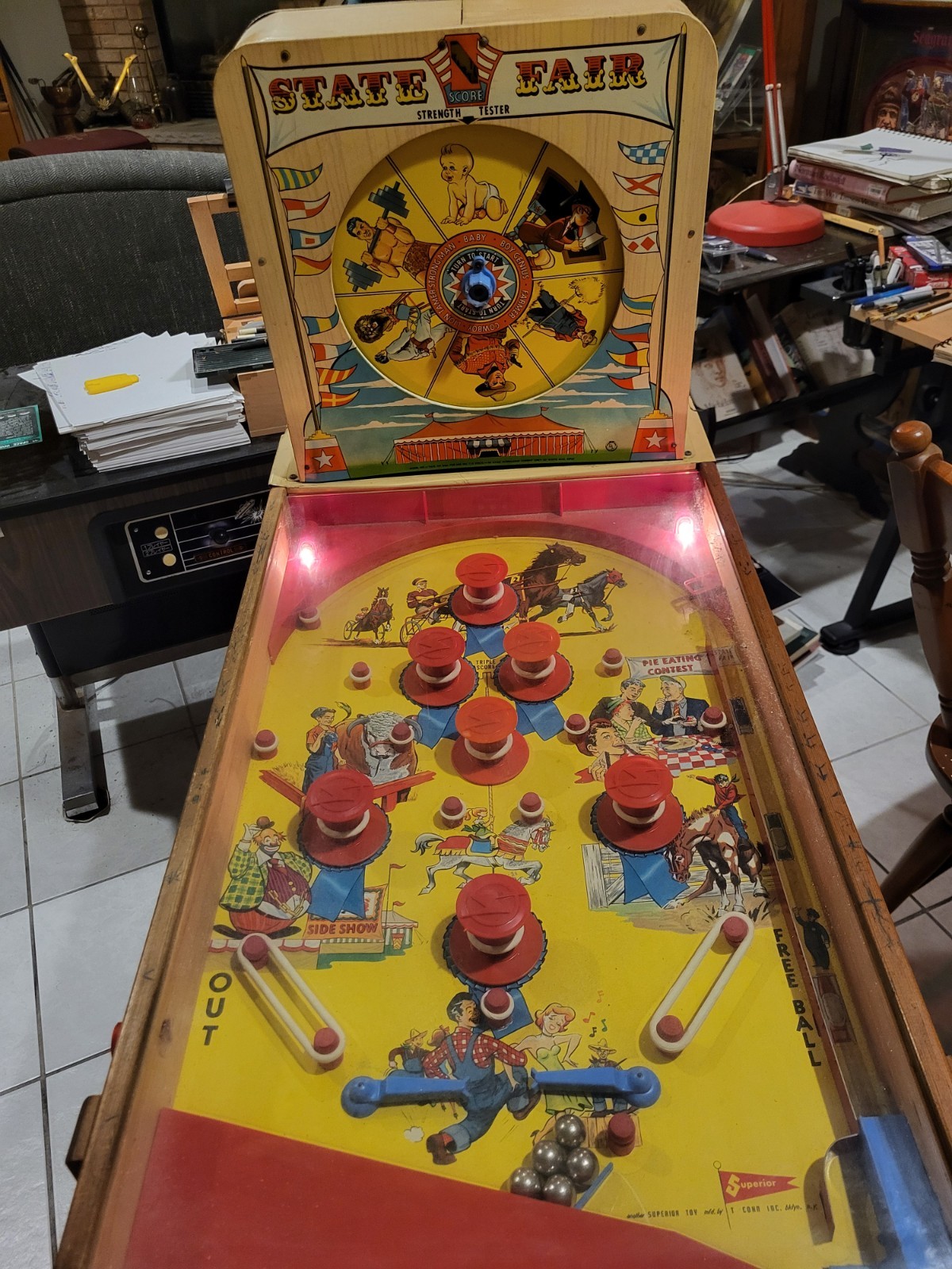 State Fair Pinball 50\'s Home Version 2 for 1 * Pick up ONLY*