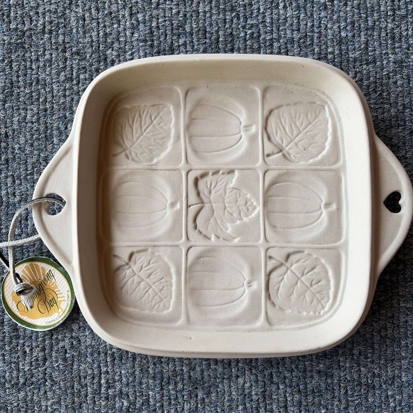 Vintage Hermitage Pottery Thanksgiving Cookie Mold 1999 Stoneware Vintage Hermitage Pottery Thanksgiving Cookie Mold 1999 Stoneware