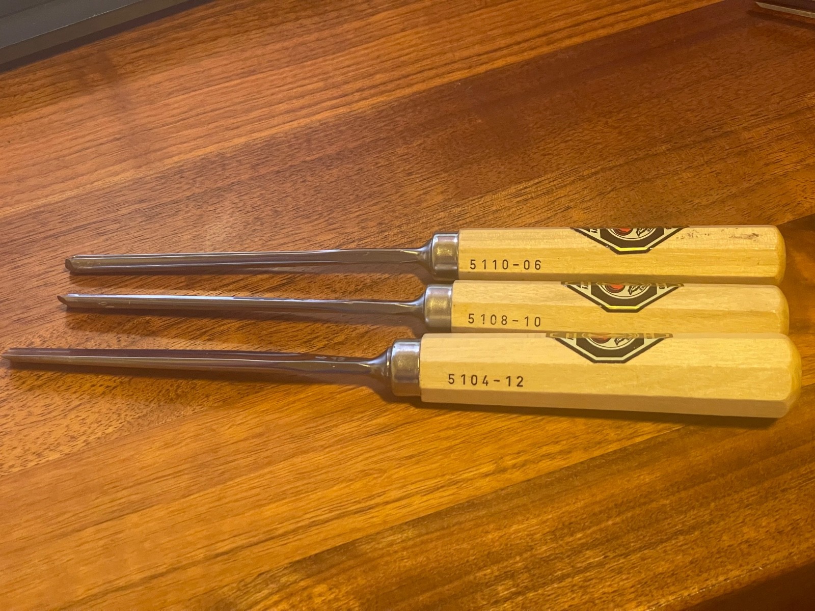 Two Cherries Kirschen 3pc Curved Gouge Carving Chisel Set Pear Handle