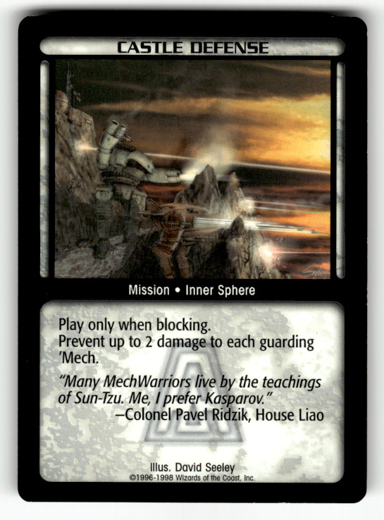 BattleTech Castle Defense 1998 Wizards of the Coast CCG TCG BattleTech Castle Defense 1998 Wizards of the Coast CCG TCG