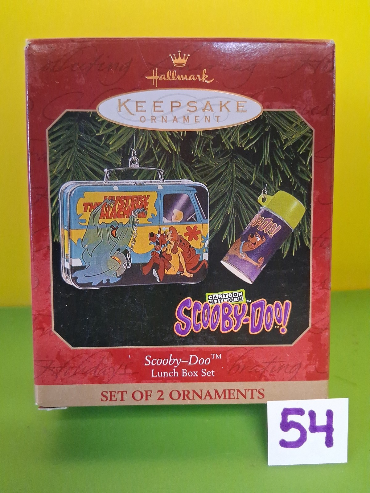 Vintage 1999 Hallmark Keepsake Scooby-Doo Lunch Box Set of 2 Ornaments